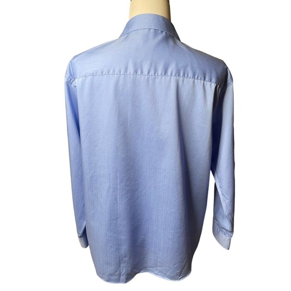 Kenneth Cole Reaction Blue Long Sleeve Button Up Dress Shirt Men's 17 32-33 - Picture 2 of 7